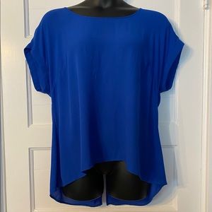 Lane Bryant blue top with split back 14/16